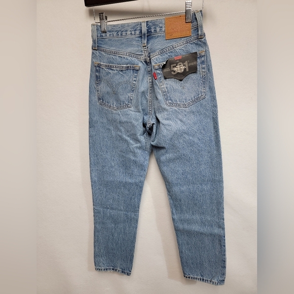Levi's Premium 501 Original Cropped Womens Jean Size 23 X 26 Distressed Straight - Picture 16 of 16